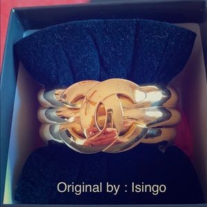 Chanel cc cuff bracelet gold